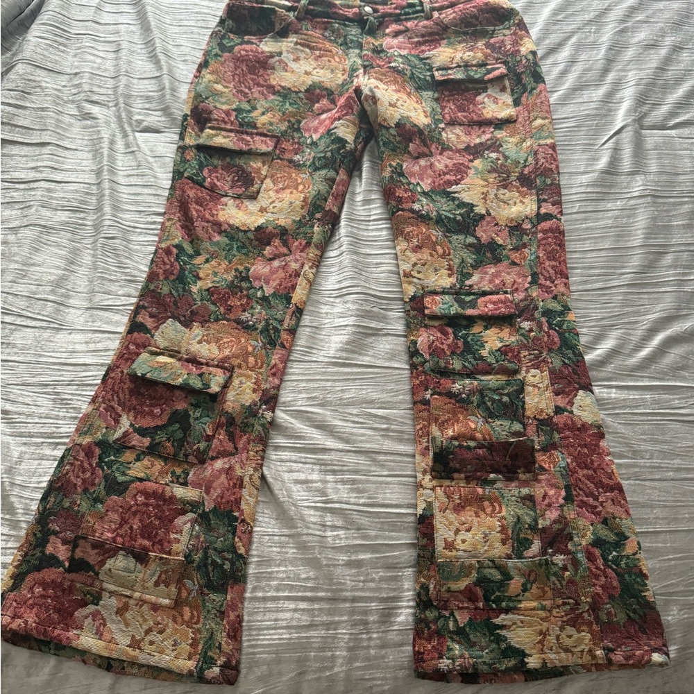 Stacked floral pants size 38 from fashion nova men